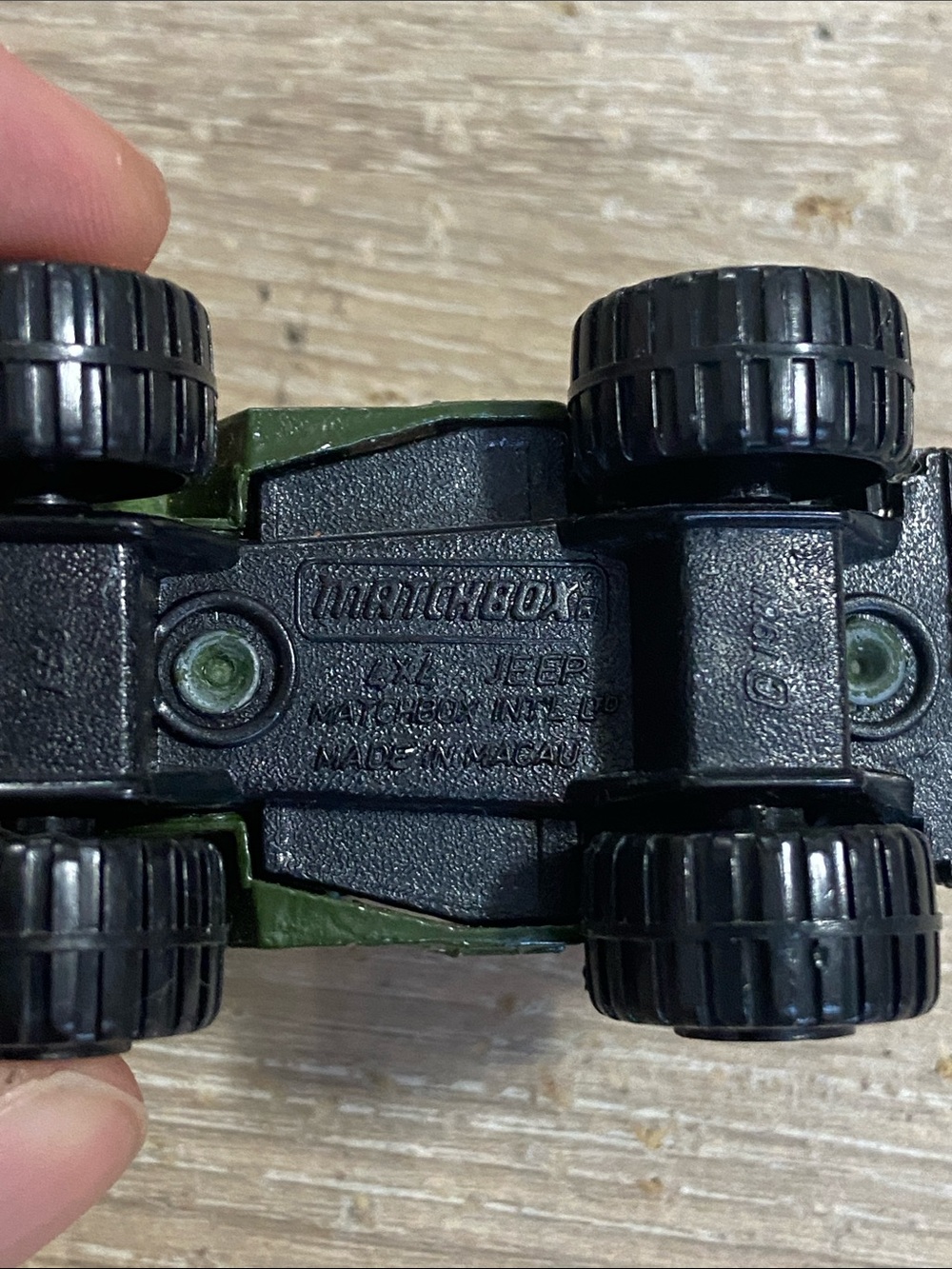Vintage 1981 Matchbox 4x4 Jeep mb20 Military Camoflauge Olive Tan Roof NM Macau - Picture 5 of 5
